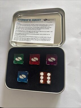Three's Away Colored Dice Travel Game Set